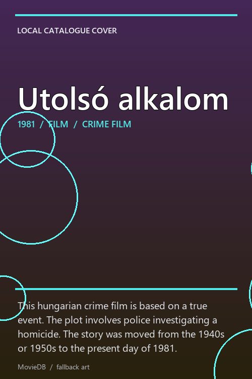 Utolsó alkalom poster