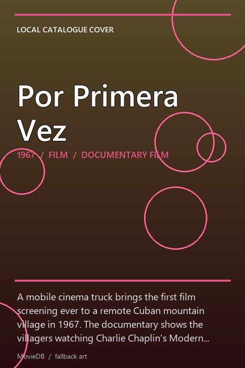 Por Primera Vez poster