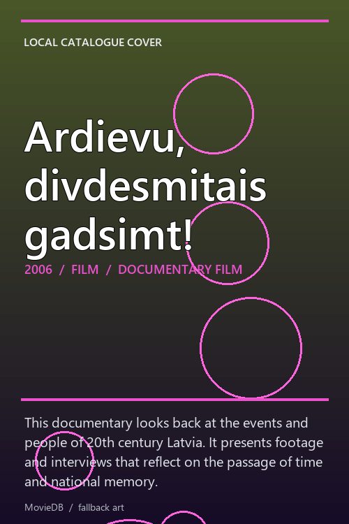 Ardievu, divdesmitais gadsimt! poster