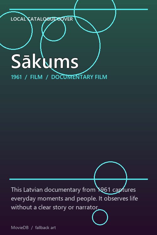 Sākums poster