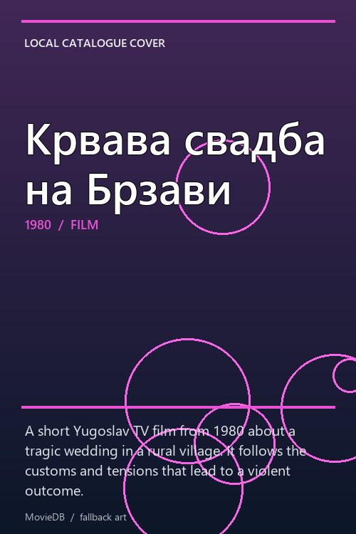 Крвава свадба на Брзави poster