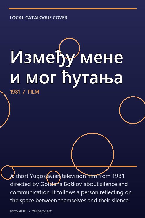 Између мене и мог ћутања poster