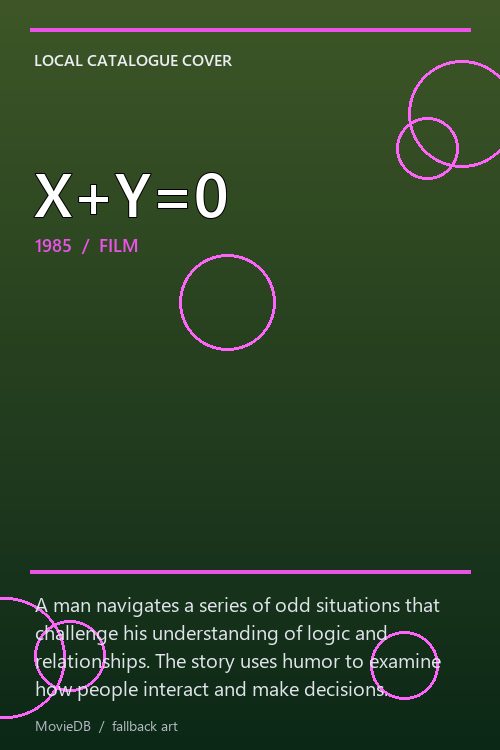 X+Y=0 poster