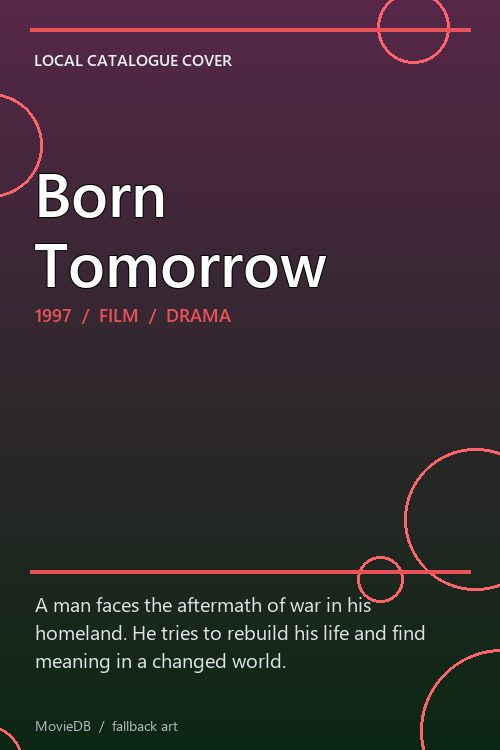 Born Tomorrow poster
