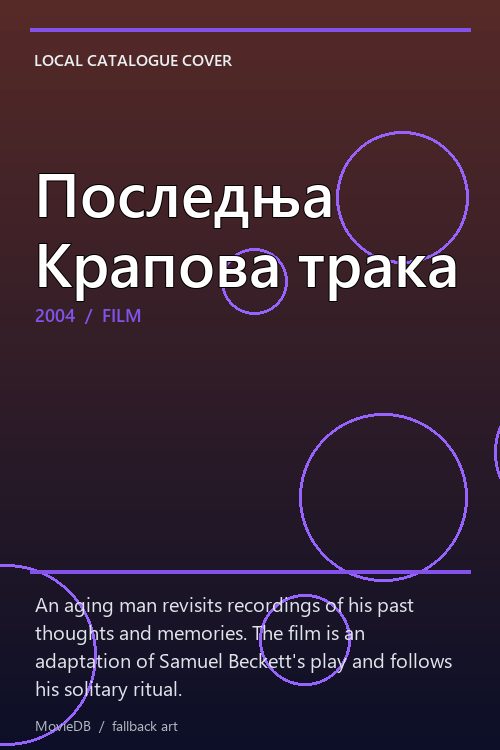 Последња Крапова трака poster