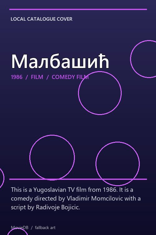 Малбашић poster