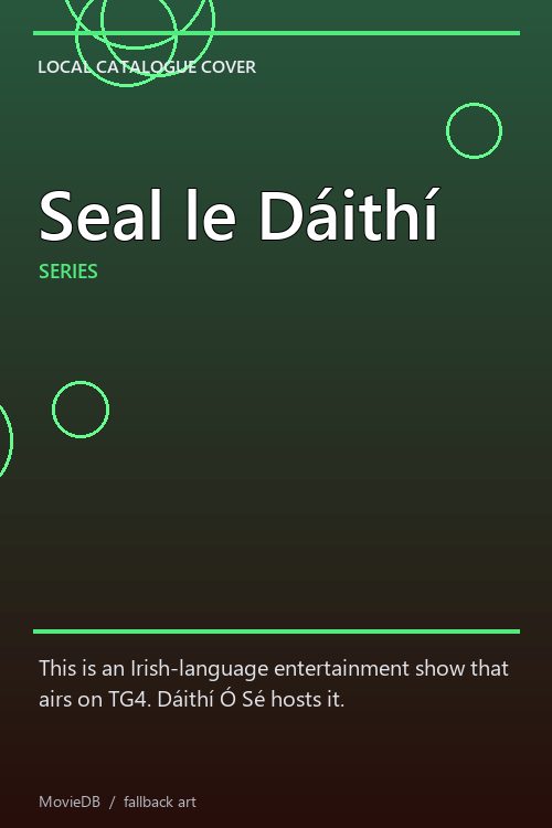 Seal le Dáithí poster
