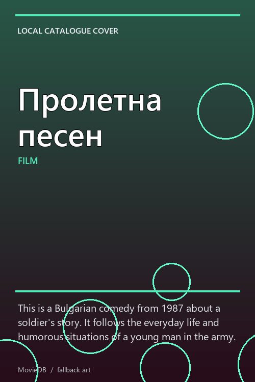 Пролетна песен poster