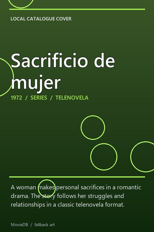 Sacrificio de mujer poster
