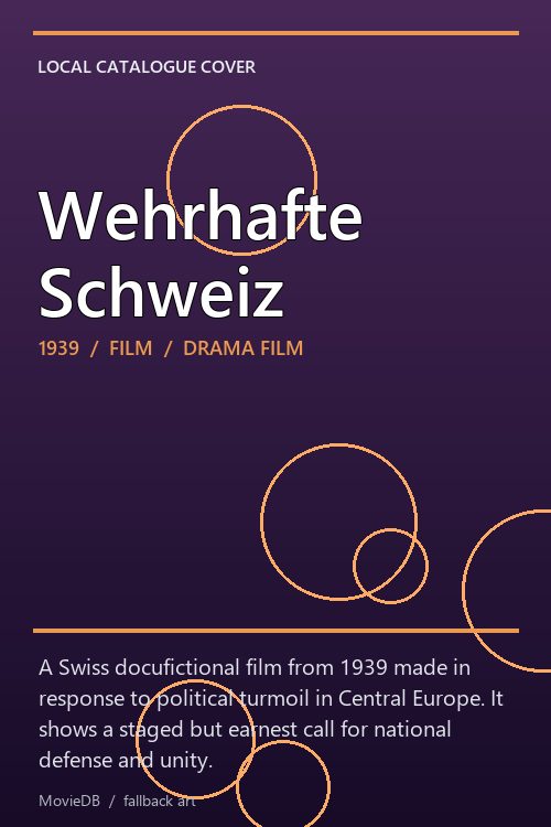 Wehrhafte Schweiz poster