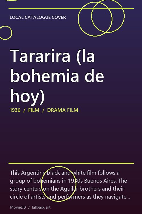 Tararira (la bohemia de hoy) poster