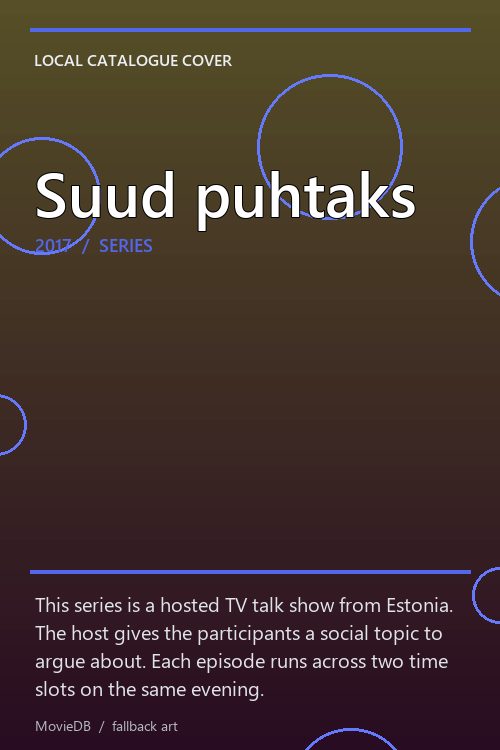 Suud puhtaks poster