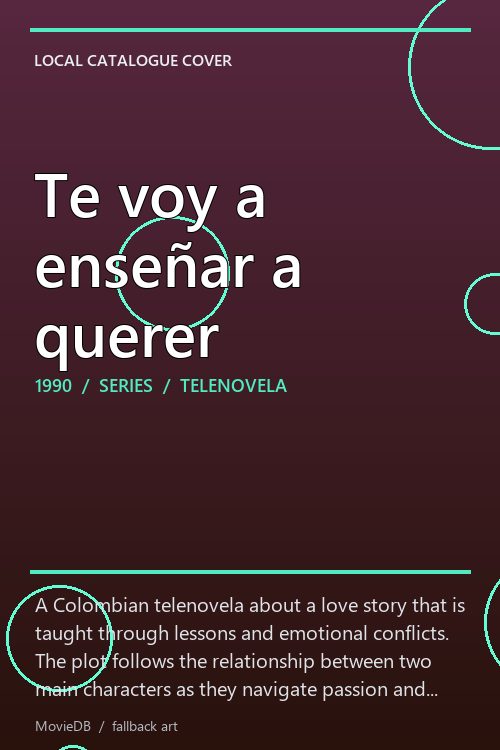Te voy a enseñar a querer poster