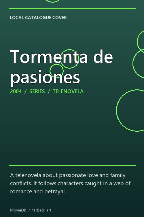 Tormenta de pasiones poster