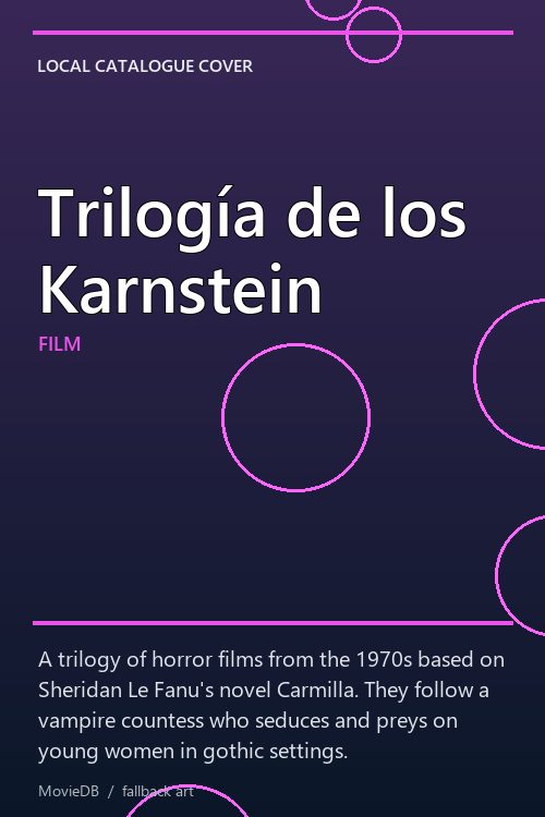 Trilogía de los Karnstein poster