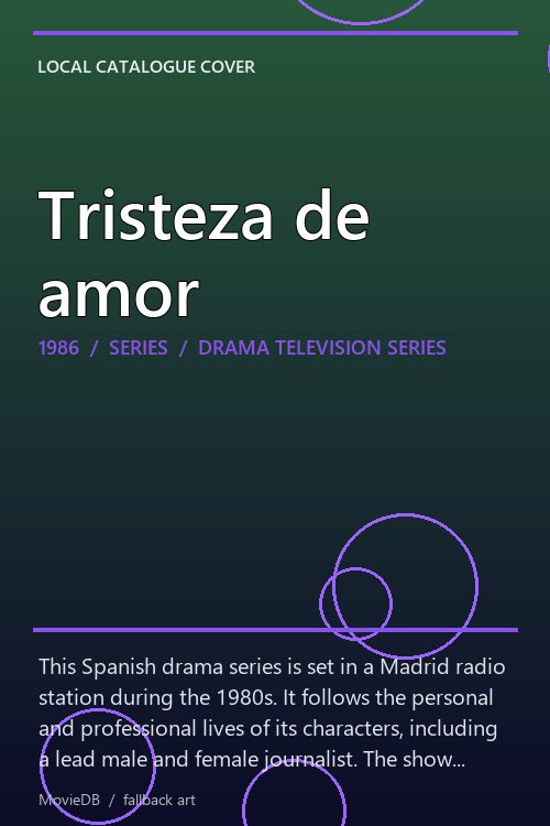Tristeza de amor poster