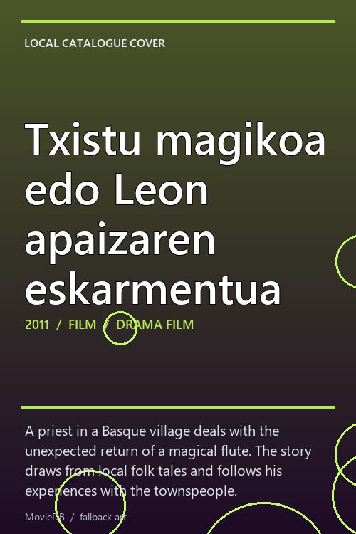 Txistu magikoa edo Leon apaizaren eskarmentua poster