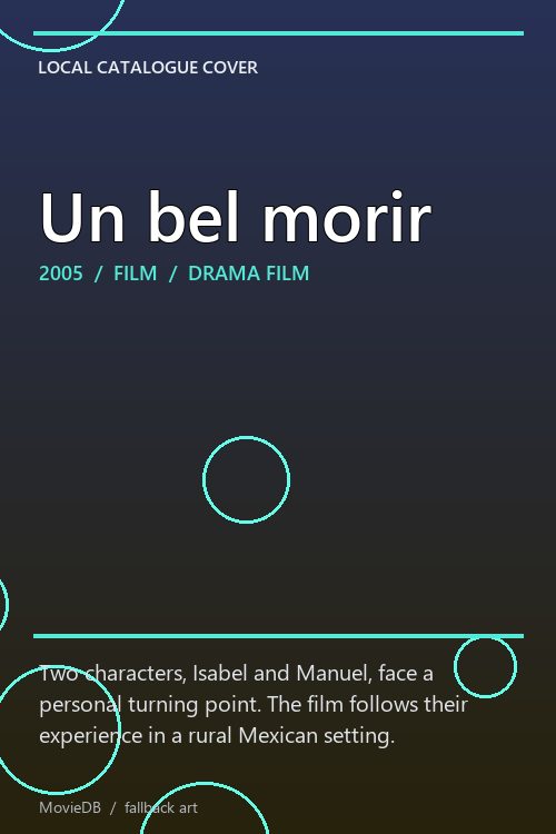Un bel morir poster