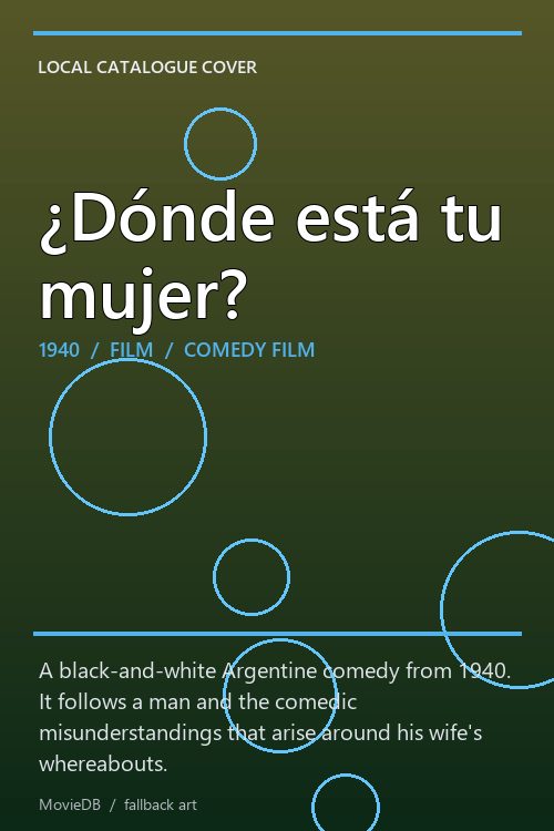 ¿Dónde está tu mujer? poster