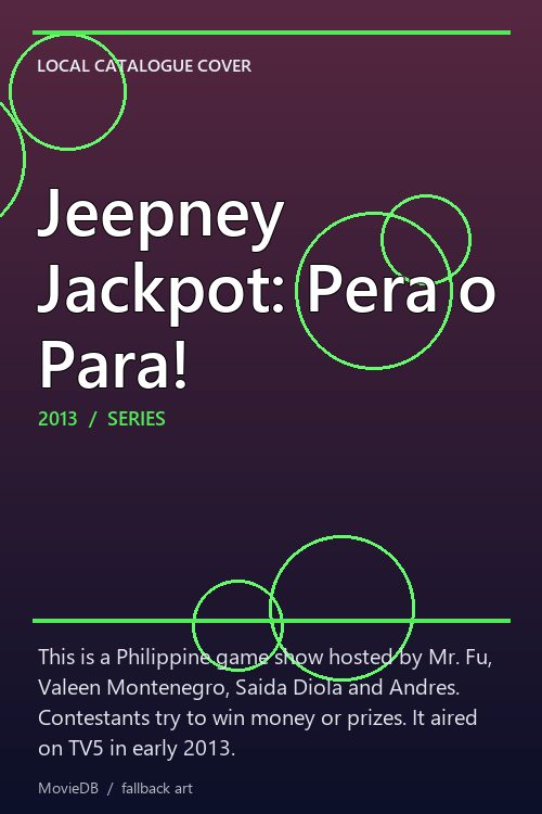 Jeepney Jackpot: Pera o Para! poster