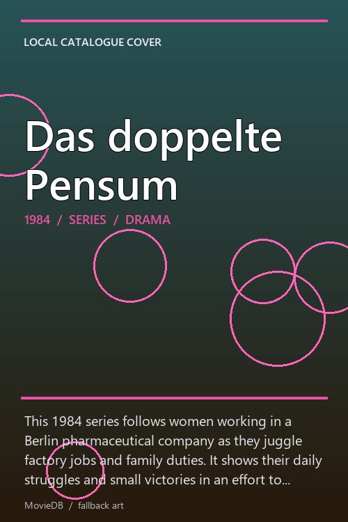 Das doppelte Pensum poster