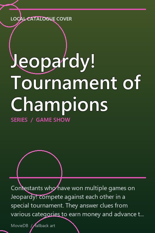 Jeopardy! Tournament of Champions poster