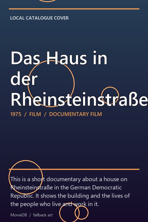 Das Haus in der Rheinsteinstraße poster