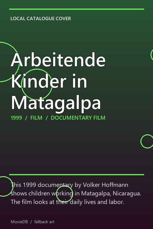 Arbeitende Kinder in Matagalpa poster