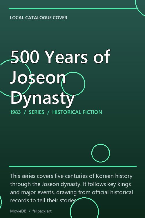 500 Years of Joseon Dynasty poster