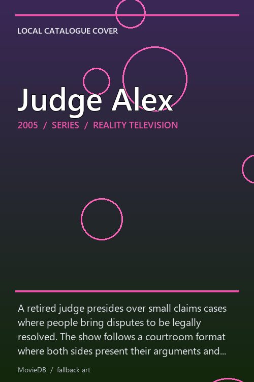 Judge Alex poster