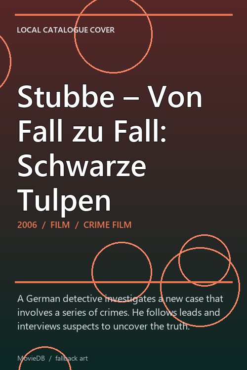 Stubbe – Von Fall zu Fall: Schwarze Tulpen poster