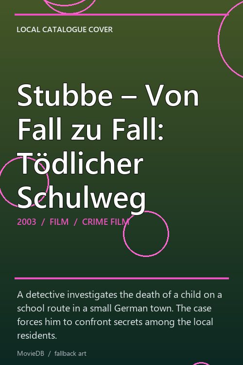Stubbe – Von Fall zu Fall: Tödlicher Schulweg poster
