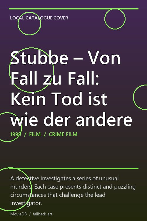 Stubbe – Von Fall zu Fall: Kein Tod ist wie der andere poster