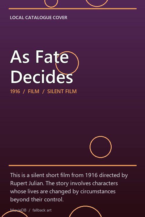 As Fate Decides poster
