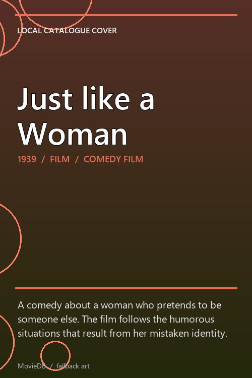 Just like a Woman poster