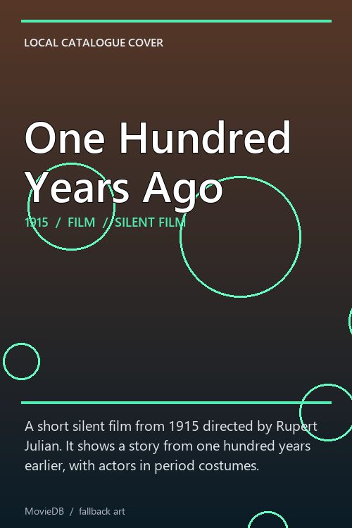 One Hundred Years Ago poster
