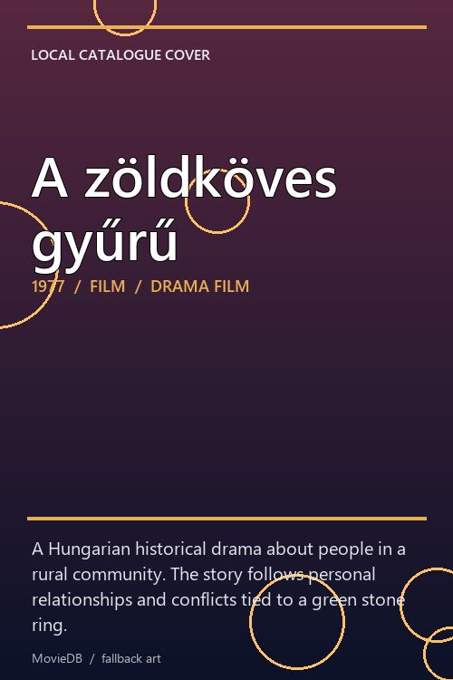 A zöldköves gyűrű poster
