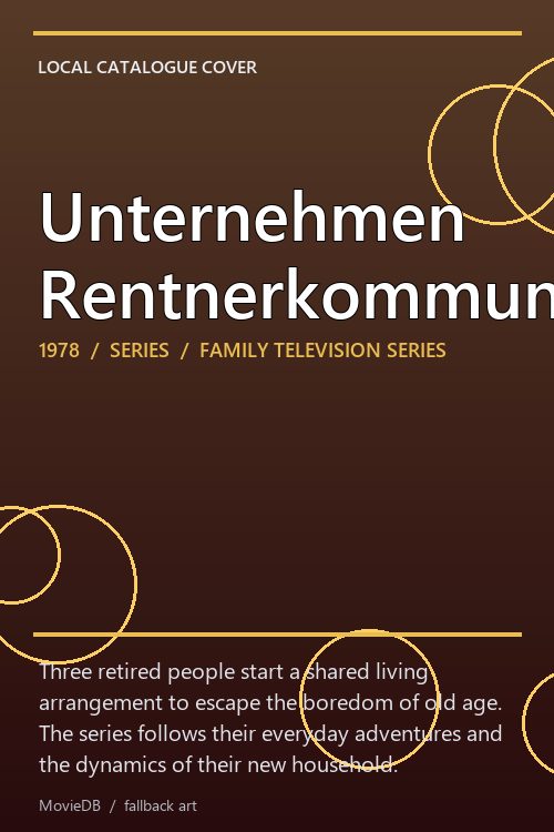 Unternehmen Rentnerkommune poster