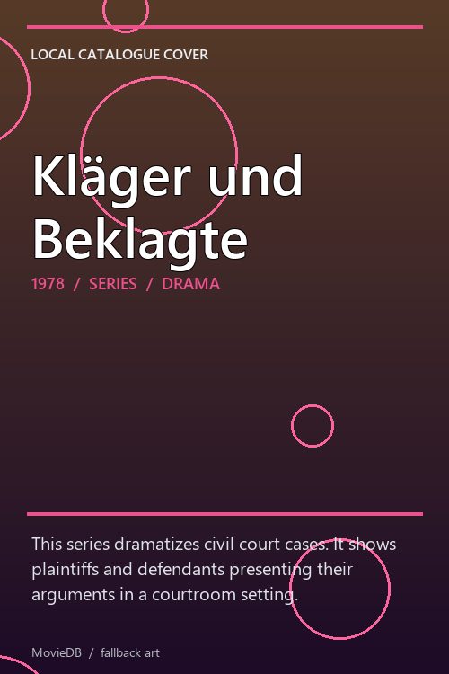 Kläger und Beklagte poster