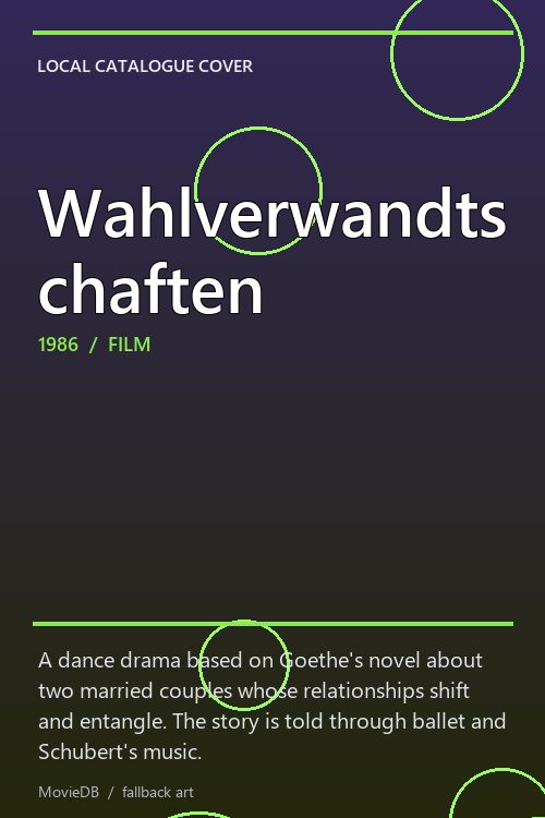 Wahlverwandtschaften poster