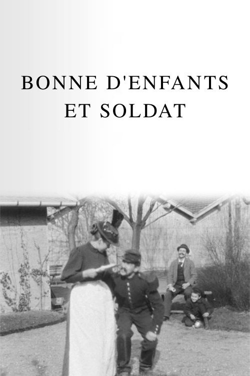 Bonne d'enfants et soldat poster