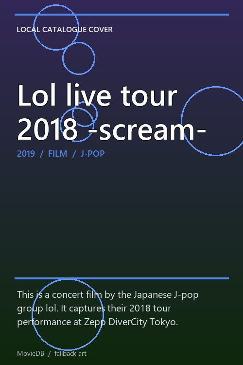 Lol live tour 2018 -scream- poster