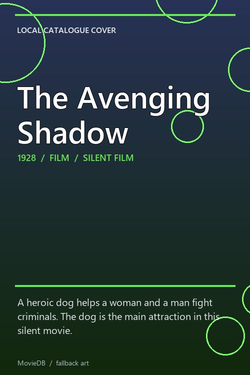 The Avenging Shadow poster