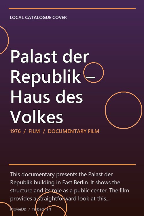 Palast der Republik – Haus des Volkes poster