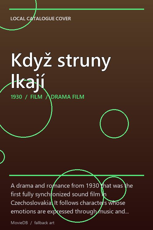 Když struny lkají poster
