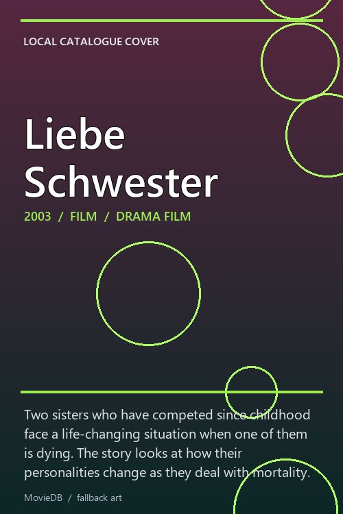 Liebe Schwester poster