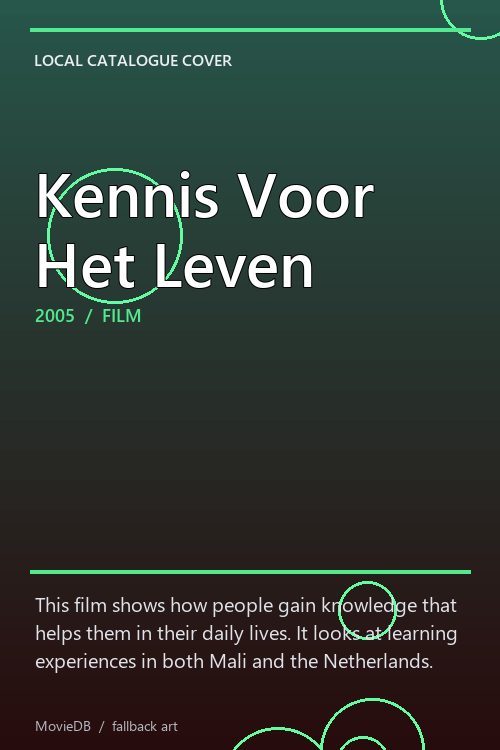Kennis Voor Het Leven poster