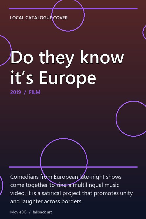 Do they know it’s Europe poster