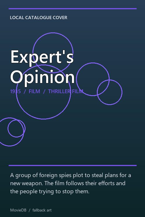 Expert's Opinion poster