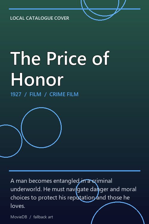 The Price of Honor poster